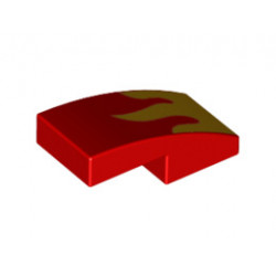 Плочка с дъга 1X2X2/3 No.: {ярко червен}