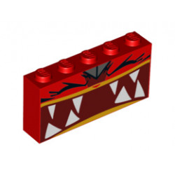 Тухличка 1X5X2, NO. 2: {ярко червен}