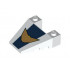 Wedge 4 x 4 Taper with Stud Notches with Sky Police Logo Pattern: {бял}
