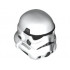 Minifigure, Headgear Helmet SW Stormtrooper, Dual Molded, White with Dark Bluish Gray Marks and Gray Squares on Back Pattern: {бял}