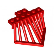 Plate, Modified 2 x 6 with Sloped Bars (Cow Catcher) : {ярко червен}