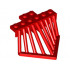 Plate, Modified 2 x 6 with Sloped Bars (Cow Catcher) : {ярко червен}