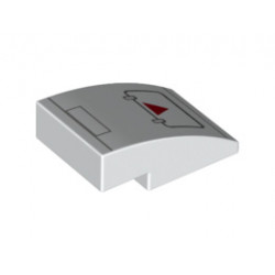 Тухличка 2X3 полу дъга No. 6: {бял}