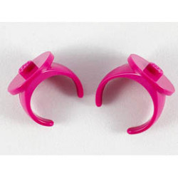 Ring with Stud - 16mm Inside Diameter: {ярко червеникаво-виолетов}