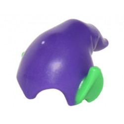 Minifigure, Headgear Hat, Elf Drooping with Pointed Ears with Dark Purple Top Pattern (Green Goblin): {ярко жълто-зелен}