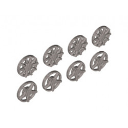 Wheel Cover 5 Spoke and 10 Spoke for Wheel 18976, 8 in Bag - 4 of Each (Multipack) : {сребърно метален}