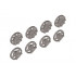 Wheel Cover 5 Spoke and 10 Spoke for Wheel 18976, 8 in Bag - 4 of Each (Multipack) : {сребърно метален}
