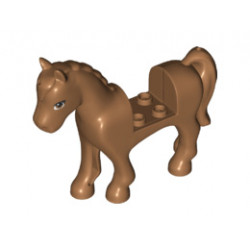 Horse with 2 x 2 Cutout, Medium Nougat Eyes Pattern: {умерен нуга}