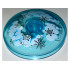 Dish 4 x 4 Inverted (Radar) with Open Stud with Clouds and Snowflakes Pattern: {прозрачно светло син}