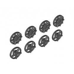 Wheel Cover 5 Spoke and 10 Spoke for Wheel 18976, 8 in Bag - 4 of Each (Multipack) : {черен}