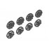 Wheel Cover 5 Spoke and 10 Spoke for Wheel 18976, 8 in Bag - 4 of Each (Multipack) : {черен}
