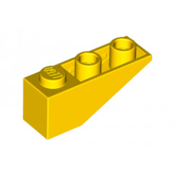 Покривна плочка 1X3/25° инверсна : {ярко жълт}