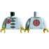 Torso Tang Jacket with Buttons and Ties, Red Flower Logo Pattern / White Arms / Yellow Hands: {бял}