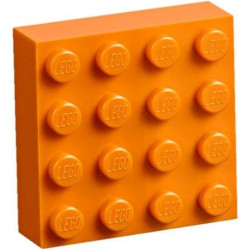 Magnet Brick, Modified 4 x 4 Sealed Base: {ярко оранжев}