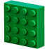 Magnet Brick, Modified 4 x 4 Sealed Base: {тъмно зелен}