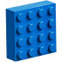 Magnet Brick, Modified 4 x 4 Sealed Base: {ярко син}