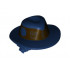 Minifigure, Hair Combo, Hair with Hat, Tousled Hair, Dark Blue Hat with Dark Brown Vest for a Band Pattern: {тъмно кафяв}