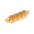 Hinge Brick 1 x 4 Locking, 9 Teeth with 1 Finger Vertical End and 2 Fingers Vertical End, 9 Teeth : {прозрачно ярко оранжев}
