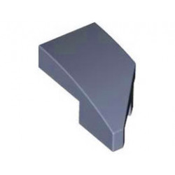 Лява плочка 1X2 с дъга, 45 градуса, изрязана: {пясъчно син}