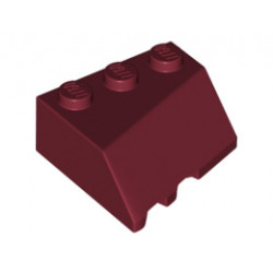 Дясна покривна плочка TILE 3X3, град. 45/18/45: {нов тъмно червен}