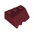 Дясна покривна плочка TILE 3X3, град. 45/18/45: {нов тъмно червен}