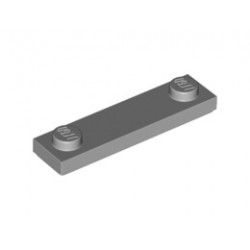 Плочка 1X4 с 2 копчета: {умерено каменно сив}