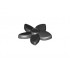 Friends Accessories Hair Decoration, Flower with Pointed Petals and Pin: {черен}