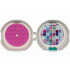 Container, Pod with Dark Pink 6 x 6 Round Plate and Dark Turquoise 1 x 2 Plate with The LEGO Movie 2 Pattern (Sticker) and Hologram - Set 853875 : {бял}