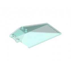 Windscreen 8 x 4 x 2 with 2 Studs and Bar Handle: {прозрачно светло син}