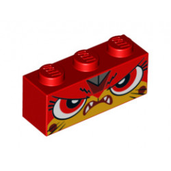 Тухличка 1X3, NO. 47: {ярко червен}