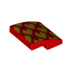 Плочка с дъга 2X2X2/3 No. 30: {ярко червен}