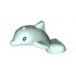 Dolphin Baby, Friends, Jumping with Black Eyes Pattern: {аквамарин}