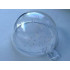 Cylinder Hemisphere Bauble Half with White Dots Pattern : {прозрачен}