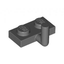 Плочка 1X2 с вертикален вал (b) (хоризонтално рамо 5mm): {тъмно каменно сив}