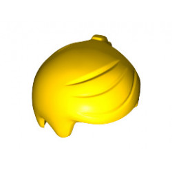 Minifigure, Hair Short with 2 Locks on Left Side: {ярко жълт}