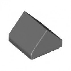 ROOF TILE 1X1, DEG. 45, W/O KNOBS: {тъмно каменно сив}