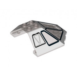 Windscreen 6 x 6 x 2 Canopy with Five Windows and Two Hatches Pattern: {прозрачно кафяв}