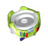 Minifigure, Spacesuit with Lime Trim and Colored Buttons Pattern (Buzz Lightyear) : {бял}