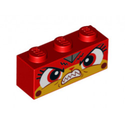 Тухличка 1X3, NO. 51: {ярко червен}