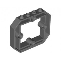 Panel 1 x 6 x 4 1/3 with Window and 4 Pin Holes: {тъмно каменно сив}
