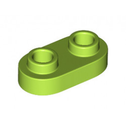 Плочка 1X2, заоблена No. 1: {ярко жълто-зелен}