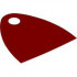 Minifigure, Cape Cloth, Short 30mm with Straight Bottom and Single Top Hole, (Juniors) - Spongy Stretchable Fabric: {ярко червен}