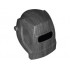 Minifigure, Headgear Helmet Welding with Black Visor Pattern: {титаниево метален}