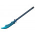 Minifigure, Weapon Naginata with Trans-Light Blue Blade End Pattern: {титаниево метален}