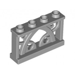Железна ограда 1X4x2 с 4 стъда: {умерено каменно сив}