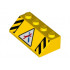 Slope 45 2 x 4 with Dual Danger Stripes and Workshop Tools Pattern: {ярко жълт}