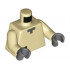Torso Pixelated Dark Bluish Gray Neck and Reddish Brown Tear Pattern (Minecraft Husk) / Tan Arms / Dark Bluish Gray Hands: {тухлено жълт}