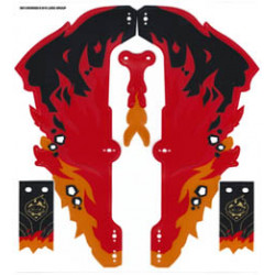 Plastic Fire Fang Hood, Fire Tongue and Flags, Sheet of 5: {неопределен}