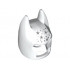 Minifigure, Headgear Mask Batman Type 2 Cowl with Silver Stars and Dots Pattern: {бял}