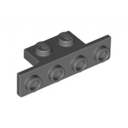 Ъглова плочка 1X2/1X4 (*) със заоблени ъгли отдолу: {тъмно каменно сив}